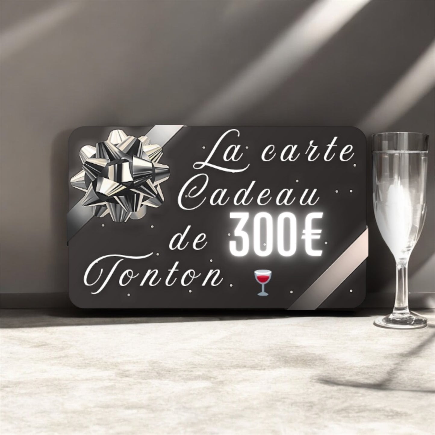 " Pas d'inspi ? Pas de problème. La carte cadeau Tonton, c'est le move parfait.😏🍷 " - TONTON DE L'APERO