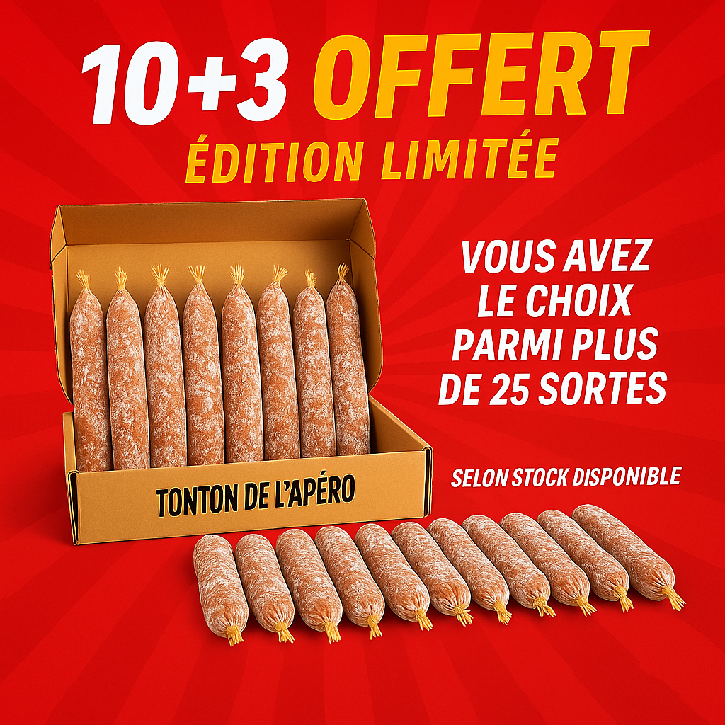 🔪 Box 10 Saucissons + 3 Offert 🎁