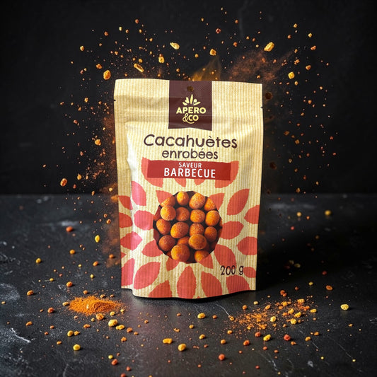 Cacahuètes Enrobées Saveur Barbecue (200g) - TONTON DE L'APERO