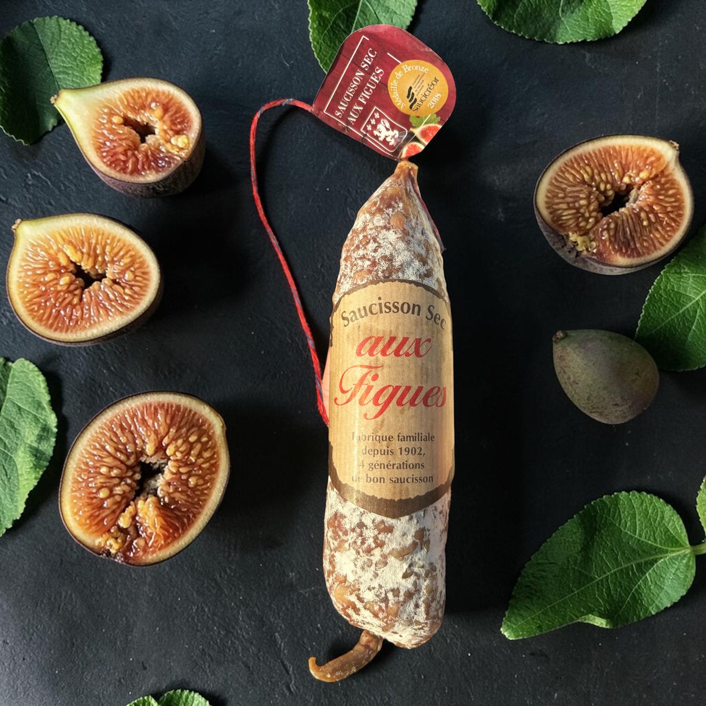 Saucisson aux Figues Artisanal (≈200g)