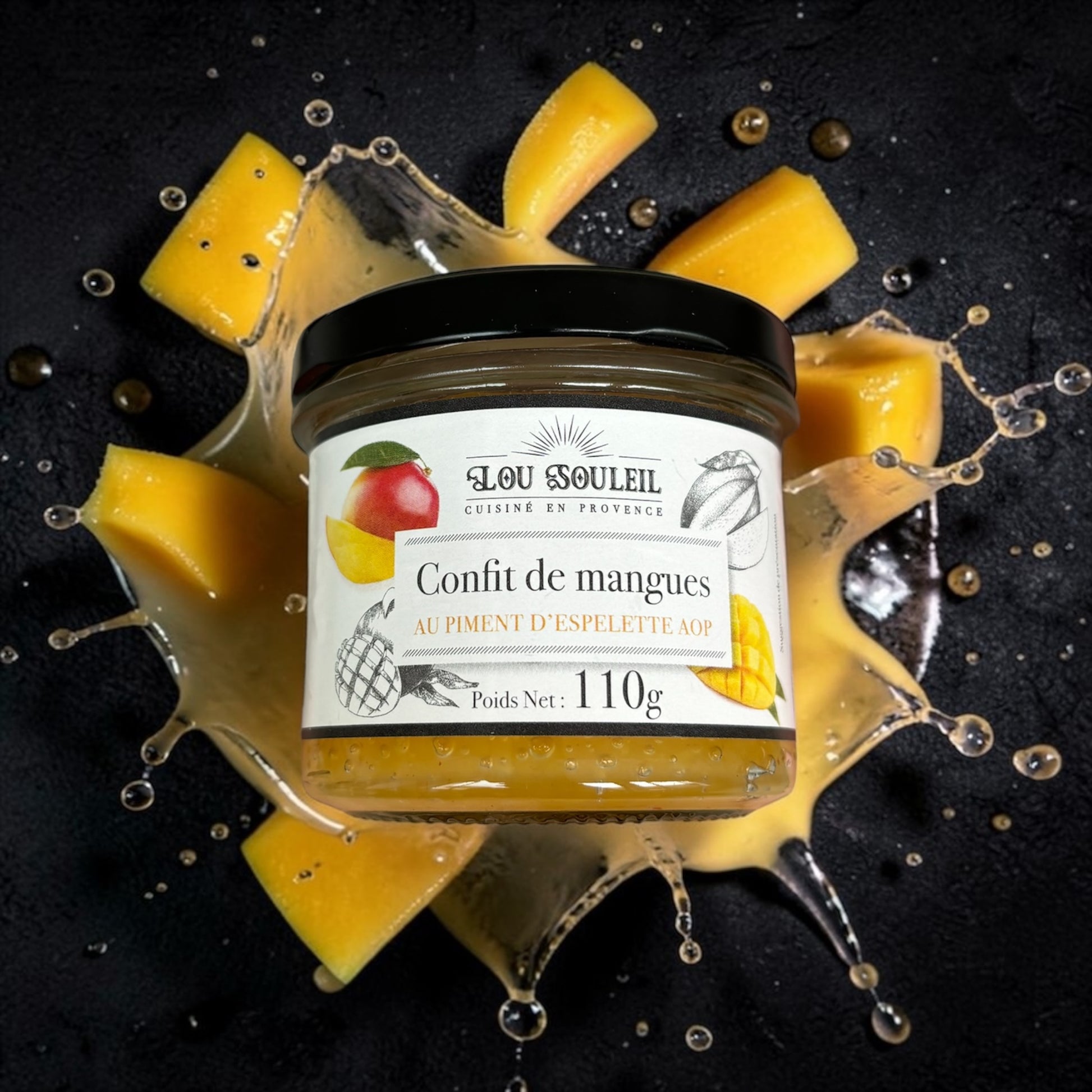 Confit de Mangues au Piment d'Espelette AOP (110g) - TONTON DE L'APERO